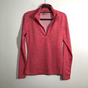 Nike Dri-FIT Womens Golf Athletic Shirt Small‎ Half-Zip Pink Coral Zip Closure